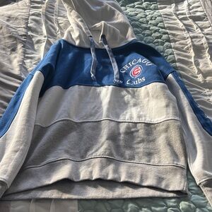 Chicago Cubs Blue and Gray Hoodie